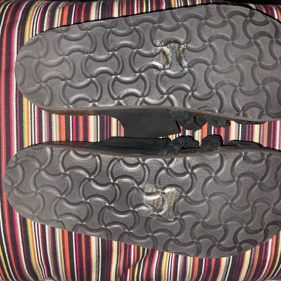 White mountain nwot! black side 8 slide buckle sandals - Picture 6 of 8